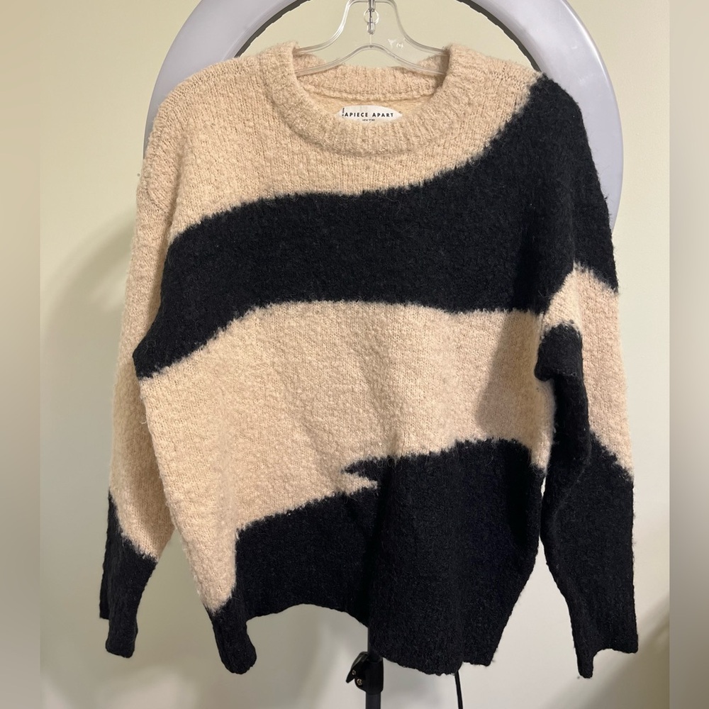 Apiece Apart Superfine Alpaca Elle Textured Sweater Abstract Print - Picture 13 of 16